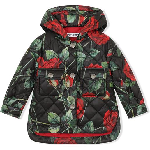 Dolce & Gabbana Kids parka trapuntato - nero