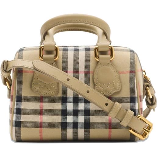 Burberry Kids borsa a spalla a quadri - toni neutri