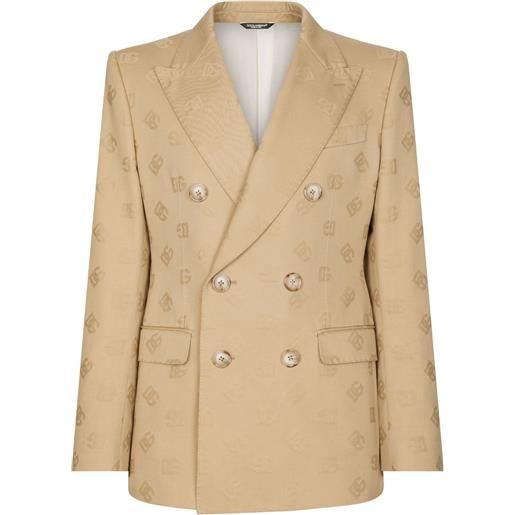 Dolce & Gabbana blazer con logo jacquard - toni neutri