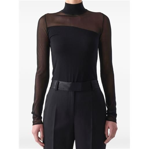 Jason Wu Collection top a collo alto - nero