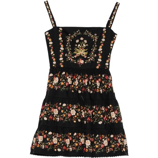 Agua By Agua Bendita abito corto lima a fiori - nero