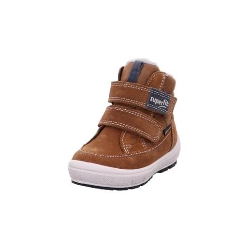 Superfit groovy, stivali da neve bimbo 0-24, marrone blu 3010, 22 eu