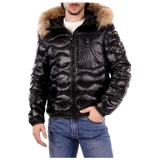 Blauer giacca corta wave fur piumino nylon nero m