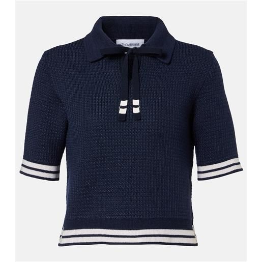 Thom Browne polo in misto seta
