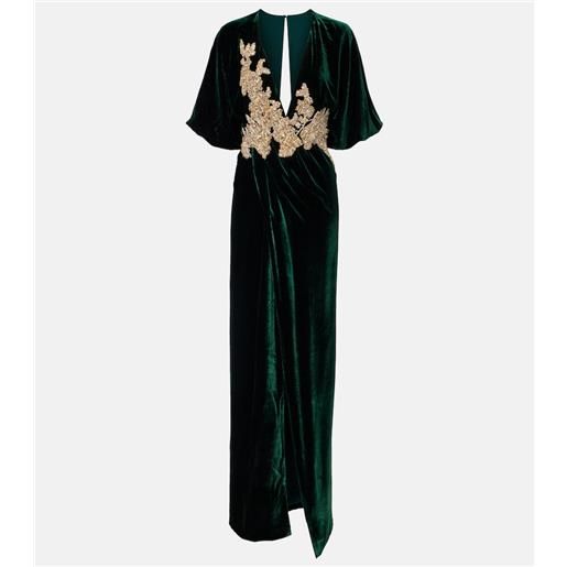 Costarellos abito lungo in velluto