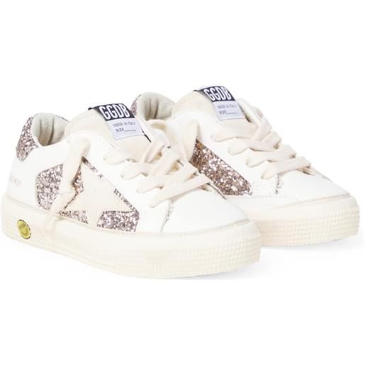 Golden Goose Kids sneakers may in pelle glitterata