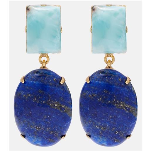 Jennifer Behr orecchini pendenti xiomara bagnati in oro