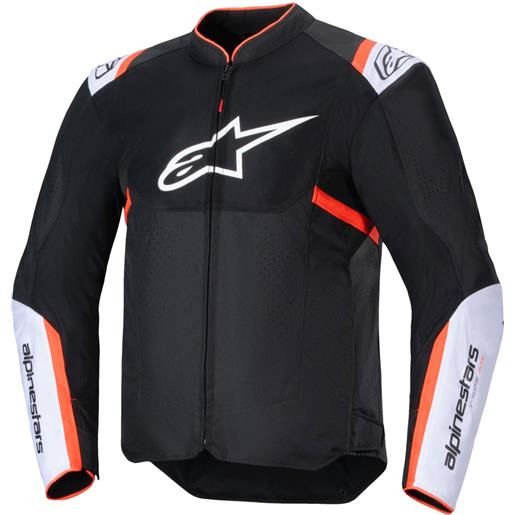 Alpinestars giacca da moto Alpinestars t-sps air v2 nero-bianco-rosso fluo, l