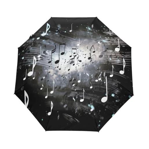 GAIREG ombrello da viaggio con note musicali e cielo per pioggia piccolo compatto portatile pieghevole auto aperto ombrelli