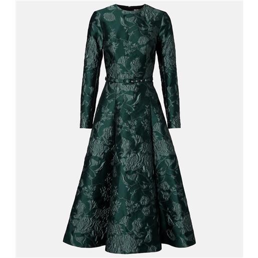 Emilia Wickstead abito midi capucine in cloquã©