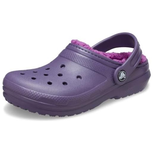 Crocs classic lined clog k unisex - bambini e ragazzi, nightshade, 32/33 eu