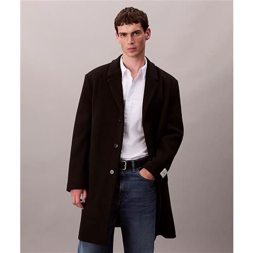 Calvin klein cappotto in misto lana black uomo