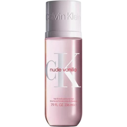 Calvin Klein nude vanilla hair & body perfume mist 236ml - profumo delicato per capelli e corpo