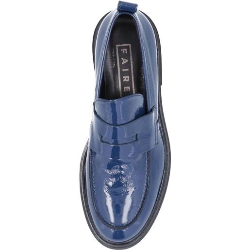 Faire mocassini in pelle verniciata con tacco 3,5cm