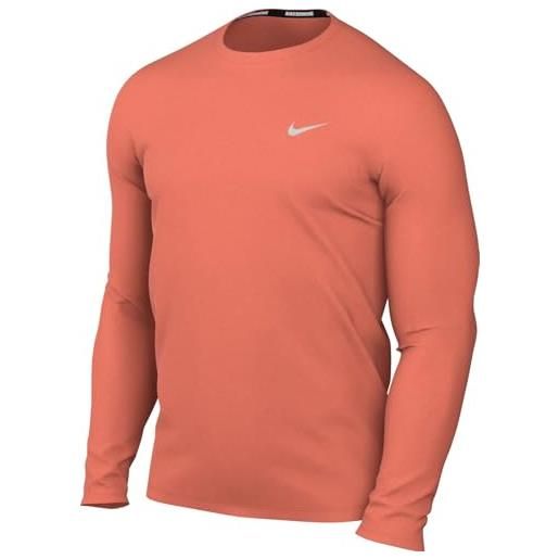 Nike miler dri-fit uv maglia da corsa a maniche lunghe da uomo
