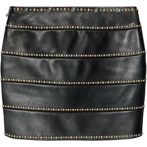 Versace minigonna con borchie - nero