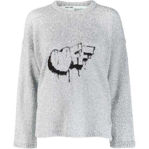 Off-White maglione off - argento