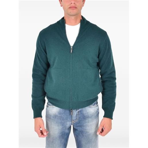 Drumohr cardigan con zip - verde