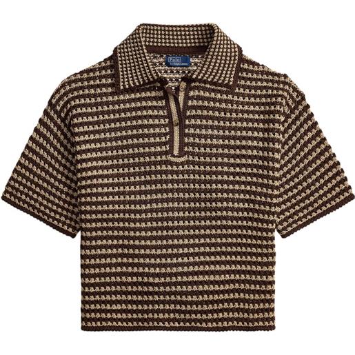 Polo Ralph Lauren polo a righe a maniche corte - marrone