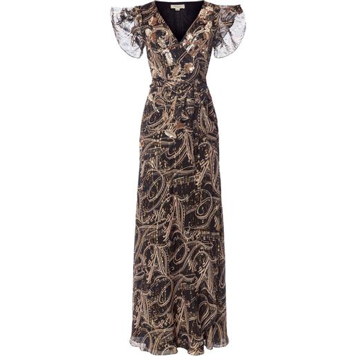 Temperley London abito lungo silvana - nero