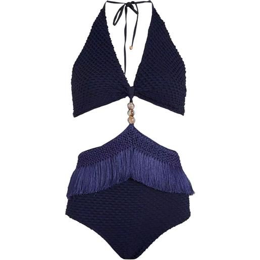PatBO costume intero con frange - blu