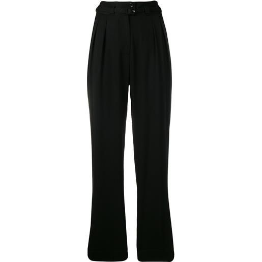 A.P.C. pantaloni dritti con cintura - nero