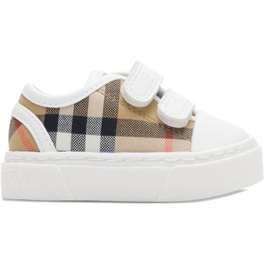 Burberry Kids sneakers con chiusura a strappo - toni neutri