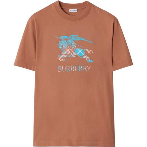 Burberry t-shirt ekd in cotone - marrone