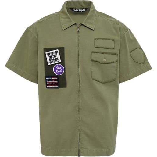 Palm Angels camicia con applicazione - verde
