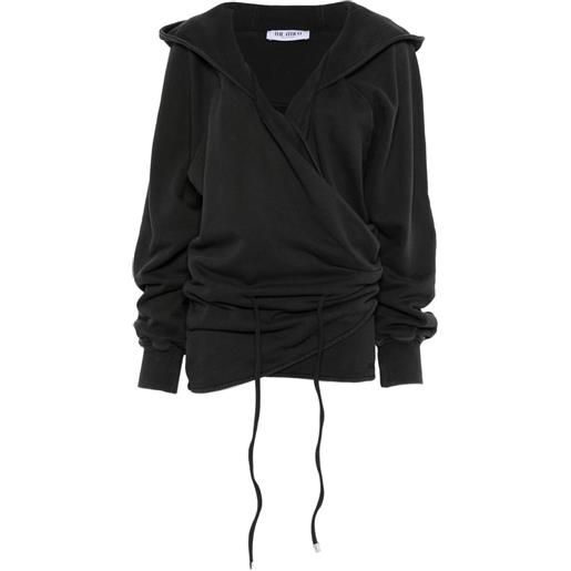 The Attico abito corto con cappuccio - nero