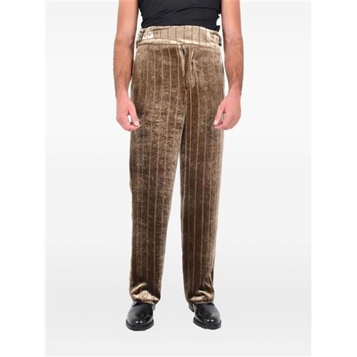 Emporio Armani pantaloni a righe - marrone