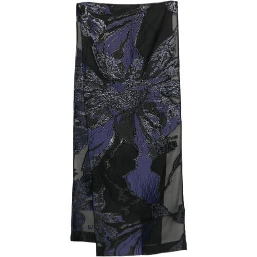 Talbot Runhof sciarpa stole kitty9 - blu