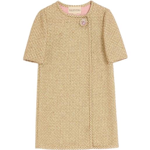 Valentino Garavani abito corto effetto tweed - toni neutri