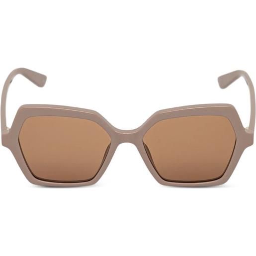 Alexander McQueen Eyewear occhiali da sole geometrici - toni neutri
