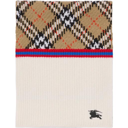 Burberry Kids sciarpa in lana a quadri - toni neutri