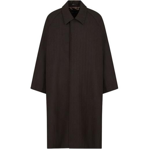 Emporio Armani cappotto monopetto - marrone