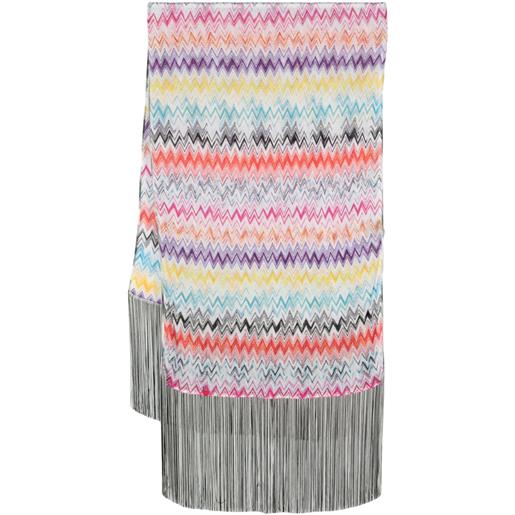 Missoni sciarpa con motivo a zigzag - bianco