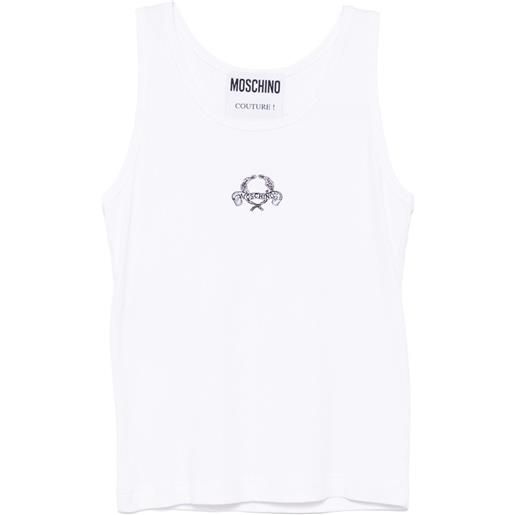 Moschino canotta girocollo con vestibilità comoda - bianco