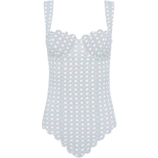 Marysia costume da bagno la roche maillot con stampa - bianco