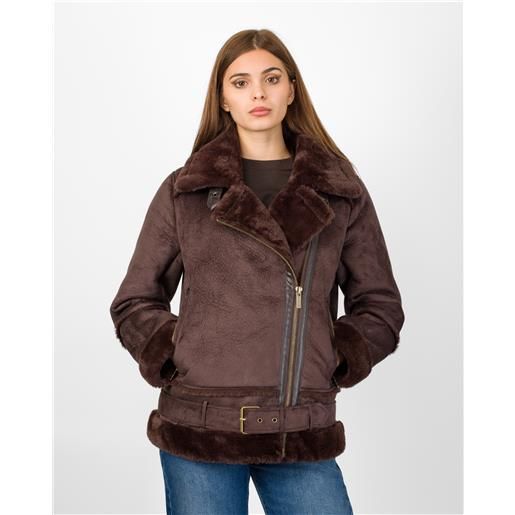 VICOLO giubbotto eco montone oversize scamosciato - VICOLO