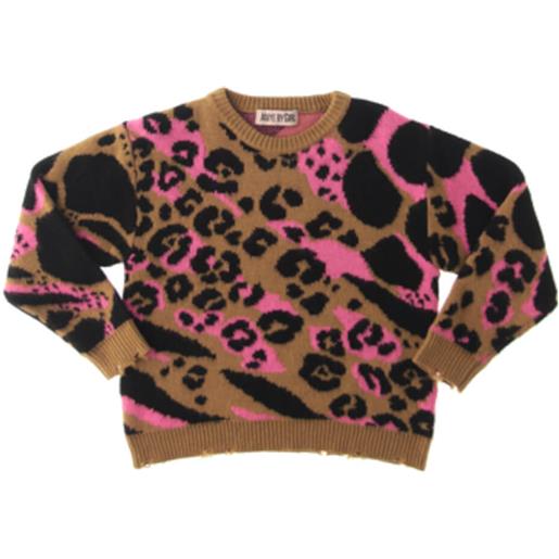 Aniye By maglia bambina fantasia camouflage marrone 10a