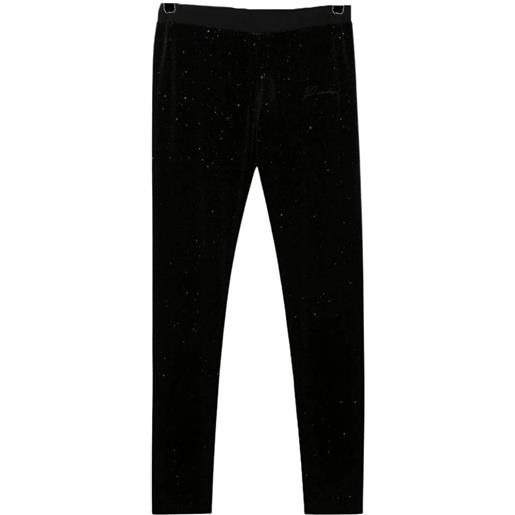 Pinko Up pinko leggings bambina in ciniglia nero 10a, 14a