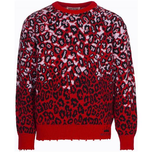 Aniye By maglia bambina in fantasia animalier rosso 14a