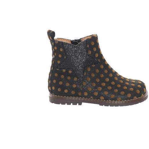 parmaxfashion romagnoli polacchino bambina con stella glitterata nero 23,24