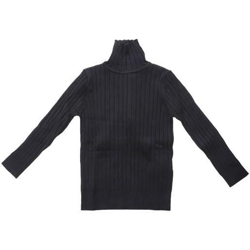 Gaialuna dolcevita bambina a coste nero 4a, 5a, 7a