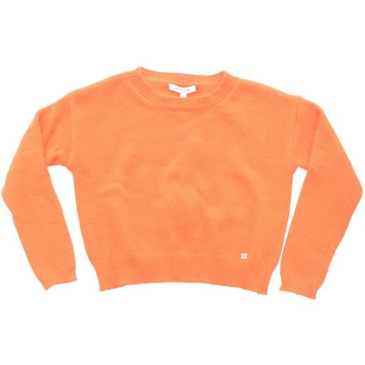 Kocca maglia bambina in lana di angora arancio 8a
