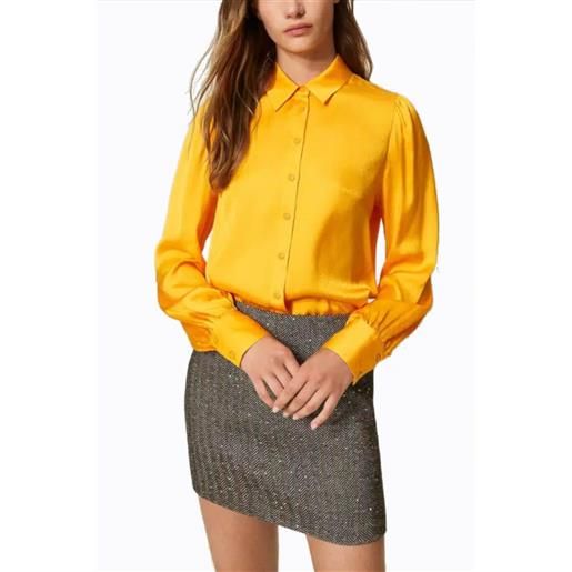 Twinset Milano camicia donna a pois arancio 46