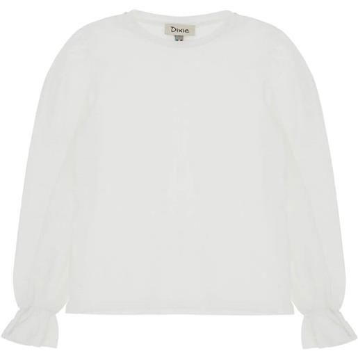 Dixie maglia bambina polsini a campana bianco 8a