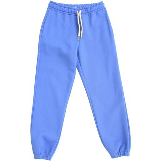 Lù. Lù by miss grant pantalone bambina felpato con coulisse blu 8a