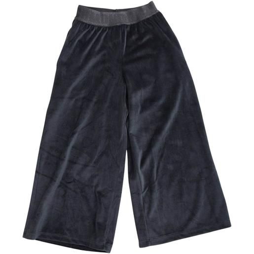 John Richmond pantalone bambina cropped con vita logata nero 14a, 16a